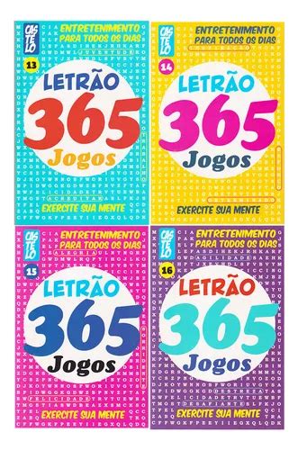 Kit 4 Livros Passatempos 365 Caça Palavras Letrão Série 4 MercadoLivre