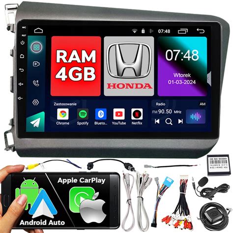 Radio Nawigacja Ncs Do Honda Civic Ix Android Carplay Gb