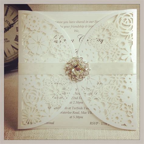 White Lace Wedding Invitations - Decorate