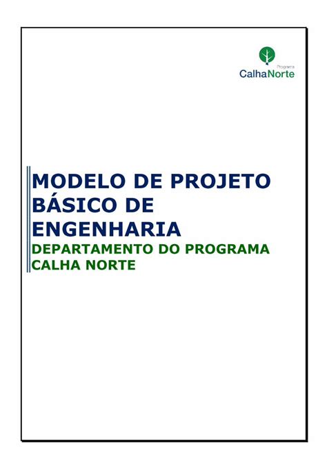 PDF MODELO DE PROJETO BÁSICO DE ENGENHARIA DOKUMEN TIPS