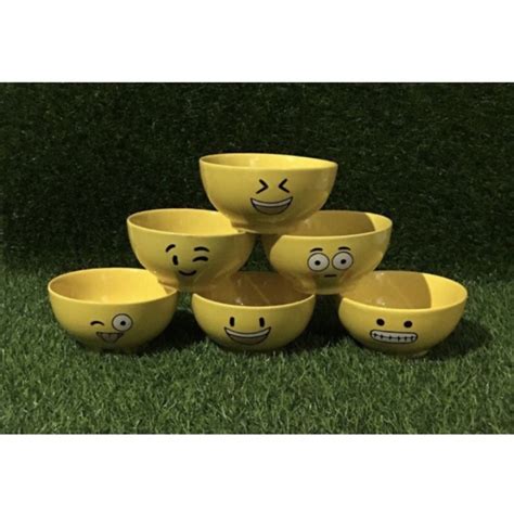 Jual Mangkok Keramik Emoji Mangkok Emot Kuning Mangkok Lucu Keramik