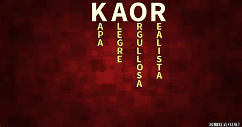 significa kaor