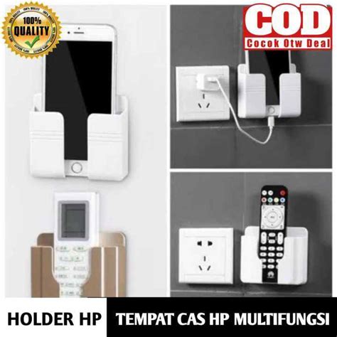 HOLDER HP Charger Remote Tempel Tembok Hanger Tempel Murah Holder