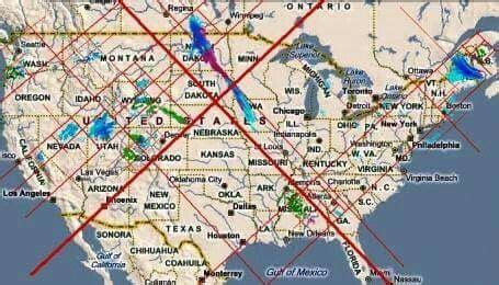 Ley Lines Map Of The United States