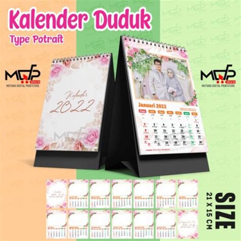 Jual Kalender Meja 2022 A5 Custom Portrait Kalender Duduk Mdprintstore 4 Lembar 2sisi Di Lapak