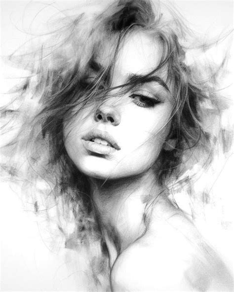 Pin by talina on اسود وابيض in 2024 Portrait Charcoal portraits