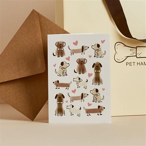 Dog Greeting Card Pet Illustration By Pet Hamper