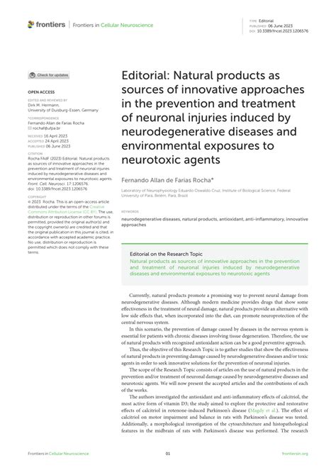 PDF Editorial Natural Products As Sources Of Innovative Approaches