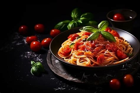 Premium Photo Traditional Italian Pasta Spaghetti With Tomato Sauce