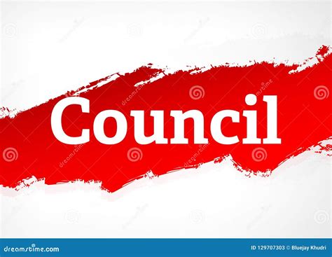 Council Red Brush Abstract Background Illustration Stock Illustration