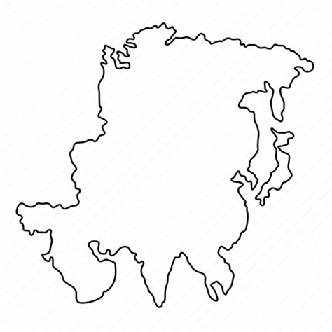 Asia Continent Outline