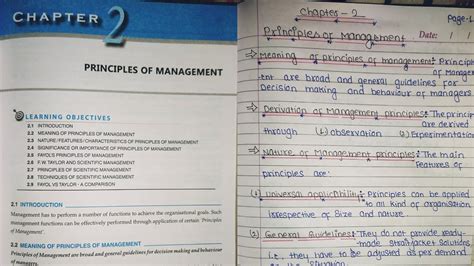 Notes For Class 12 Business Studies Chapter 2 Principles Of Management