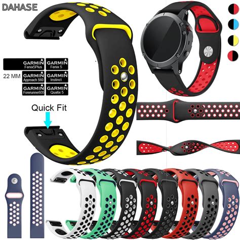 22mm Quick Easy Fit Sport Silicone Watch Strap For Garmin Fenix 55 Plusforerunner 935approach