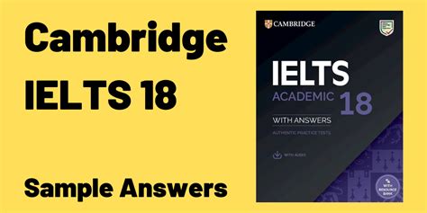 Cambridge IELTS 18: Sample Answers - TED IELTS