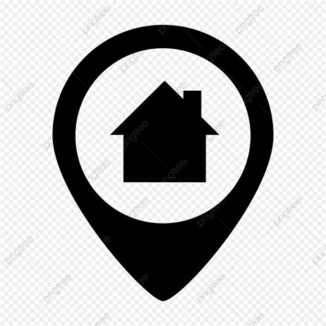 Locations Silhouette Vector PNG, House Location Icon, Location Icons, House Icons, Logo PNG ...