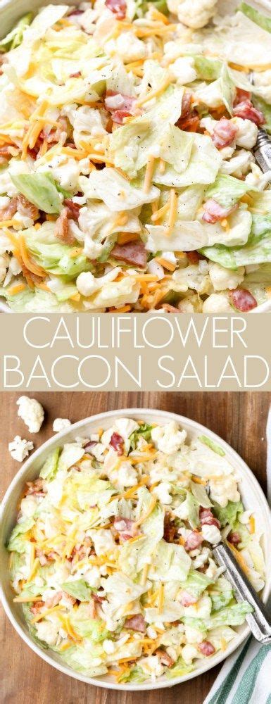 Recipe For Bacon Cauliflower Salad Iceberg Lettuce With Bacon Sweet