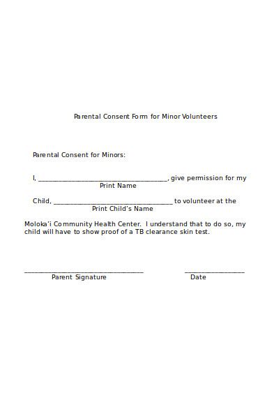 Free Sample Parental Consent Forms In Pdf Ms Word