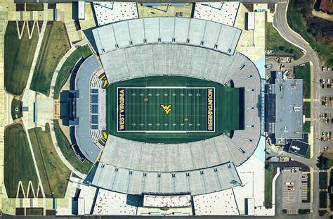 WVU Mountaineer Field Aerial Photograph by SC Shank - Pixels