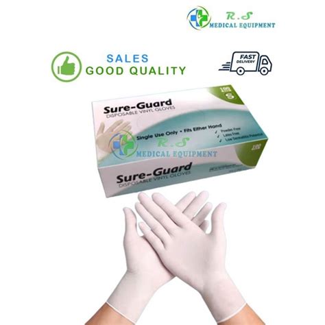 Sure Guard Vinyl Powder Free Disposable Examination Surgical Gloves