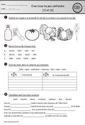t d Son complexe confusion CE1 Cycle 2 Exercice évaluation