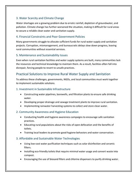 Improving Rural Water Supply and Sanitation for Better Public Health | PDF