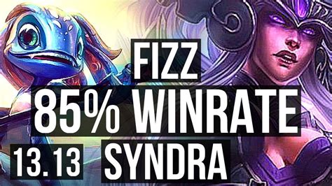 Fizz Vs Syndra Mid Winrate Quadra Solo Kills Dominating