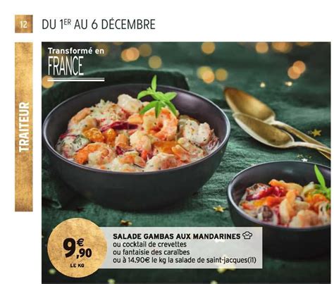 Offre Salade Gambas Aux Mandarines Chez Intermarche Hyper