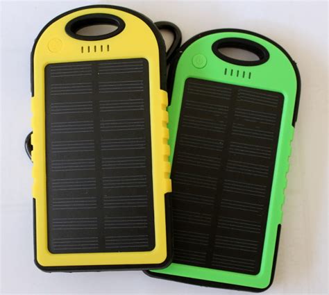 Solar Battery Charger Portable with LED Light and USB for Phone