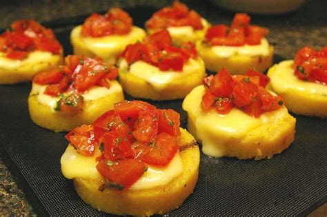 Grilled Polenta Bruschetta Recipe