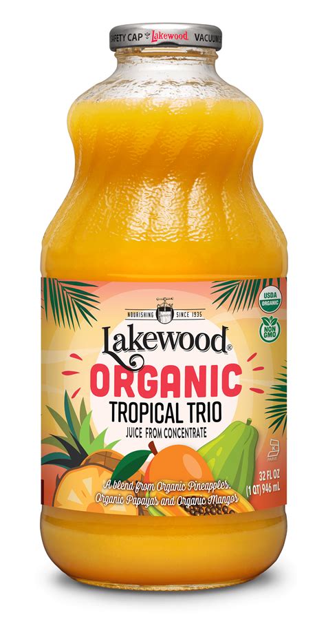 Lakewood Organic Tropical Trio Juice 32oz