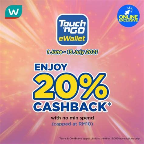 Watsons Online Cashback Promotion With Touch N Go Ewallet Jun