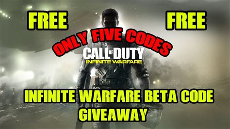 Call Of Duty Infinite Warfare BETA CODE GIVEAWAY PS4 YouTube