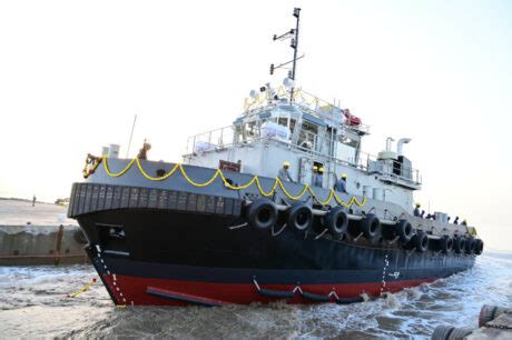 Indian Navy Launches Third T Bollard Pull Tug Bajrang At Shoft