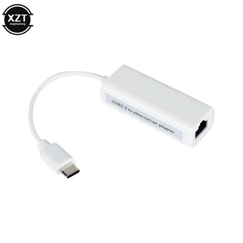 Usb Type C To Rj45 Lan Ethernet Adapter 10 100mbps Network Card For Macbook Windows Wired