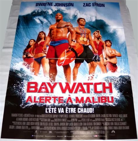 Baywatch Poster Dwayne Johnson Zac Efron Alexandra Daddario A