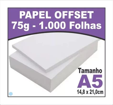 Papel Offset Sulfite Branco 75g Pct 1 000 Fls A5 14 8x21 0