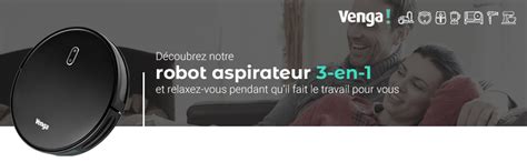 Venga Vg Rvc Bk Aspirateur Robot Avec Fonction De Nettoyage