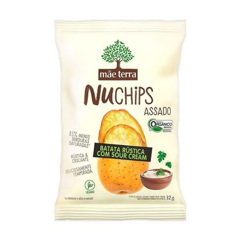 Chips Mãe Terra Nuchips Batata Rústica Com Sour Cream 32g Submarino