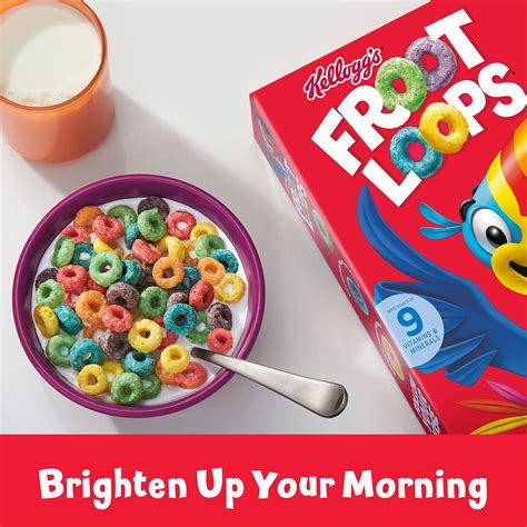 Kelloggs Froot Loops Breakfast Cereal Fruit Flavored Breakfast