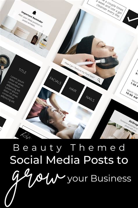 Skincare Beauty Instagram Post Templates Canva Templates Esthetician