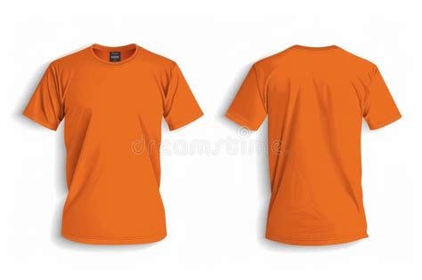 Orange T-shirt Template Showing the Front and Back Views. Generative AI ...