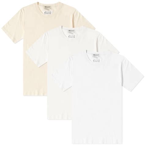 Maison Margiela Classic T Shirt 3 Pack Shades Of White End