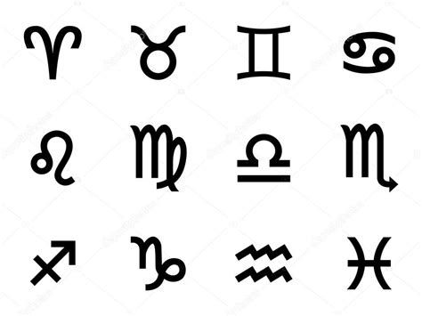 Set Of Zodiac Symbol Icons Vector Illustration Stock Vector Image By ©anzhelikapavlova 93530726