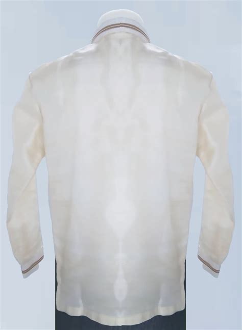 Philippine Original Barong Tagalog For Men Embroidered Satin Organza W