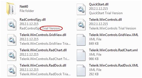 Distinguishing Between Versions Dev Trial Telerik UI For WinForms