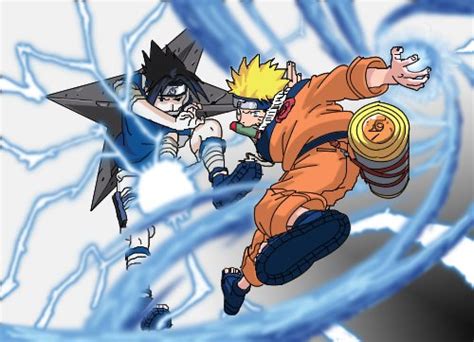 Naruto Rasengan Vs Sasuke Chidori In Anime