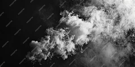 Premium Photo Smoke Cloud Isolated On Black Background