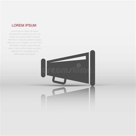 Megaphone Speaker Icon In Flat Style Bullhorn Audio Announcement Vector Illustration On White