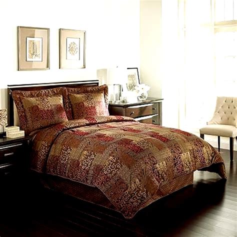 Croscill Galleria Red Queen Comforter And Shams Croscill Jacquard Patchwork Queen Comforter 2