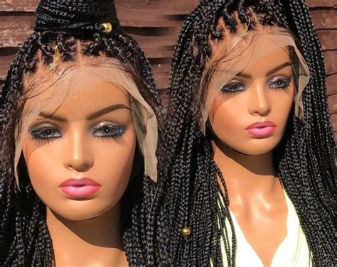 Braided Wig Cornrow Platinum Blonde Braidwig Braidswig Etsy